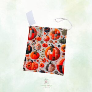 Virág Boltja - egyedi, kézzel varrt textilek - kenyereszsák, kenyérzsák - tök mintás